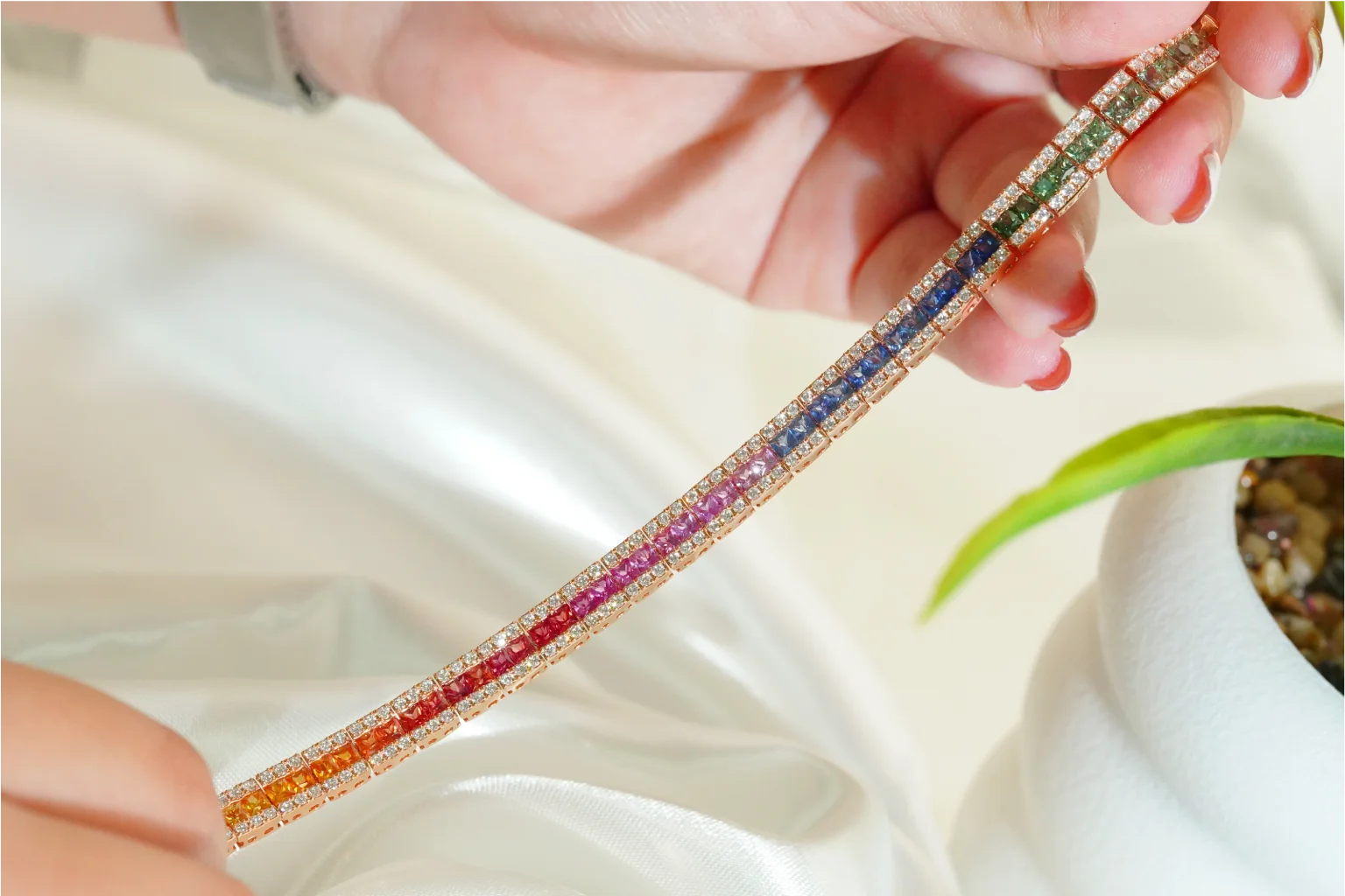 Rainbow Saphhire Bracelet