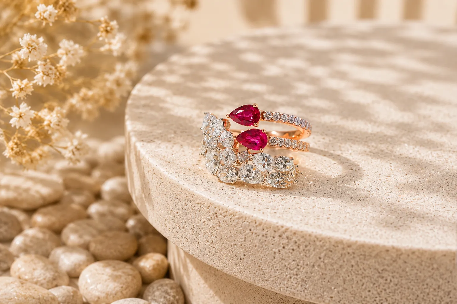 Ruby Sapphire Red Ring